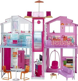【並行輸入品】 Barbie（バービー） ポップアップ傘付き3階建てハウス Barbie 3-Story House with Pop-Up Umbrella
