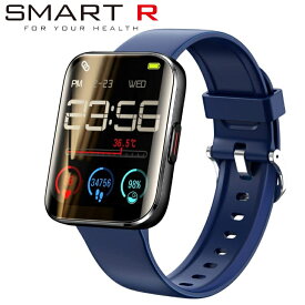 スマートウォッチ スマートR SMART R C05 国内正規品 表面温度測定機能・血中酸 素濃度測定機能 ネイビー