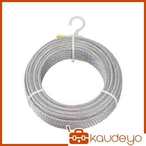 供え ワイヤロープの中で耐食性を要求される場合に使われる一般的なワイヤロープです ＴＲＵＳＣＯ メッキ付ワイヤロープ 【全品送料無料】 3100 CWM5S100 Φ５ｍｍＸ１００ｍ