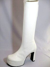 イベント用白ブーツ11cmヒール イベント　衣装　コンパニオン　ブーツ　ハイヒール　ストレッチ　人気　定番 白　ホワイト　複数足ご購入希望の場合などは確認致しますのでお問い合わせください