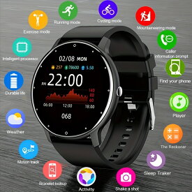 スマートウォッチ メンズ レディース メンズ 丸型 通話機能 腕時計 運動モード 歩数記録 防水防塵 健康管理機能搭載/ 超長待機時間 着信通知 睡眠記録 アラーム 防水 防塵 丸型 男女兼用 プレゼント ギフト 父の日 おすすめ 2025