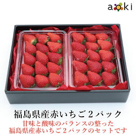 【12月中旬より発送】【福島県産いちご】 赤いちご2パック[福島県産　いちご]RC フルーツギフト専門店青木フルーツ マイスター厳選 果物詰め合わせ フルーツギフト お誕生日 プレゼント 御祝 内祝 結婚 御見舞 季節のフルーツ