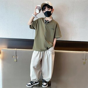 【時間限定10%OFF】子供服 男の子 セットアップ 夏 男の子 ジャージ キッズ 韓国子供服 上下セット 2点セット コットン 半袖 Tシャツ パンツ ベビー服 男児 おしゃれ 通学着 通園着 新品