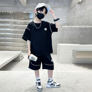 【時間限定10%OFF】子供服 男の子 セットアップ 夏 男の子 ジャージ キッズ 韓国子供服 上下セット 2点セット コットン 半袖 Tシャツ パンツ ベビー服 男児 おしゃれ 通学着 通園着 新品