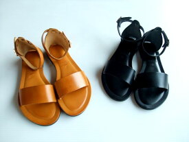 【CORSO ROMA 9（コルソローマ）】#67 washed leather sandals　ANKLE STRAP（2色）(23.0cm?24.5cm/4サイズ)★［送料込み］