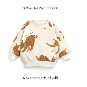 �y2024�H�~�zPlay Up�y�v���C�A�b�v�zPrinted Fleece Sweater lynx print �X�E�F�b�g�i76cm�`100cm�i1�΁`3�΁j/4�T�C�Y�j�m�|���g�K�����n1ap11354