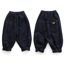 【2021秋冬】MOL【モル】puff denim フリル ガールズデニム（90～150/4サイズ）mol21awpt06