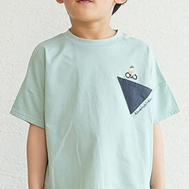 【2023春夏】RIO【リオ】三角ポケット刺繍ゆったりTシャツ（80～140）c11000-32