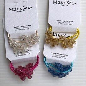【通年】Milk & Soda【ミルク&ソーダ】 UNICORN HAIR TIE ヘアゴム ユニコーン（4色）（F（baby/kids））