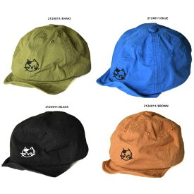 【2024春夏】【ニードルワークス】CAT刺繍ギャバCAP〔つば先ワイヤー入り〕（4色）（キッズ2サイズ/オトナ）2124011