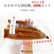 ＼熊本で元気に営業中／国産うなぎ蒲焼き2尾＋1尾 （90g〜100g×3尾）自社養殖の国産鰻2尾＋1尾増量 送料…