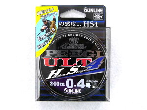 サンライン(SUNLINE) ソルティメイト(SaltiMate) PE EGI ULT HS4 0.4号 240m 【一部地域を除き送料無料】 ホワイト ピンク ライトグリーン PEライン 7.3lb 4ブレイド 4X 4本編み 4本組 エギング ティップラン