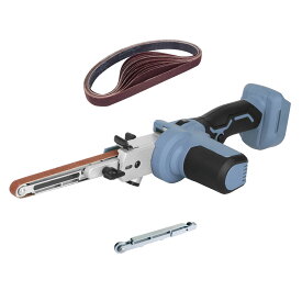 KINGMAX ベルトサンダー 電動 マキタ 18v互換工具 充電式 高出力ブラシレスモーター 無段階スピード調整 13mm/9mmベルト兼用 木工 農機具研磨に KBS18