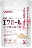 オリヒロ エクオール & 発酵高麗人参 サプリ 大豆イソフラボン 90粒 30日分 9291