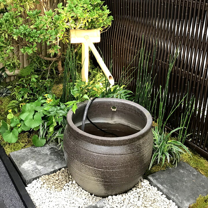 楽天市場 5 Offクーポン配布中 水鉢 和風 ウォーターガーデン 庭 水生植物 メダカ タカショー 古陶壷型水鉢かまはだ 13号 A 青山ガーデン