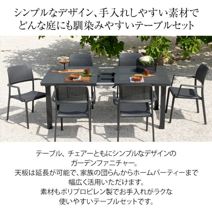 楽天市場】NARDI テーブル イス セット 机 椅子 チェア 屋外 家具 