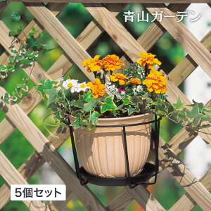 ハンギング 壁掛け 寄せ植え 菜園 タカショー 福袋 / プラントホルダー シングル(大) ブラック 5個セット /小型 (rco)