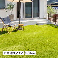 人工芝 ロール 屋外 マット 施設 オフィス 店舗 リアル タカショー / 人工芝防草透水タイプ2×5m /中型