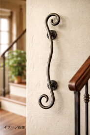 【特売品！1本のみ!】オリジナルアイアン手すり　太芯タイプ19ミリ　全長約620mm　蜜蝋仕上げ空いた時間で作りましたので通常よりお安く提供します◆縦横自由にお使いください送料は本州で2200円です※室内使用限定※返品交換不可