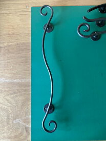 【特売品！1本のみ!】オリジナルアイアン手すり　両端くるん16ミリ　全長約900mm　グレー塗装空いた時間で作りましたので通常よりお安く提供します◆縦横自由にお使いください送料は本州で1800円です※返品交換不可