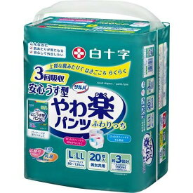 《白十字》 サルバ Dパンツ やわらかスリム うす型スーパー L-LL 男女共用 20枚入