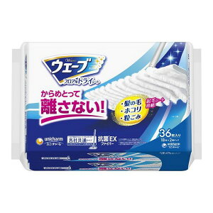 《ユニチャーム》 ウェーブ フロア用ウェットシート 無香料 14枚入