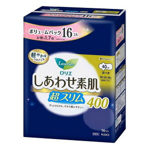【医薬部外品】《花王》 ロリエ しあわせ素肌 ボリュームパック 超スリム 特に多い夜用40cm 羽つき 16個