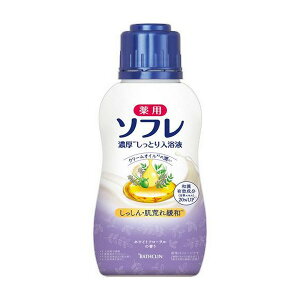 【医薬部外品】《バスクリン》 薬用ソフレ 濃厚しっとり入浴液 ホワイトフローラルの香り ボトル 480mL