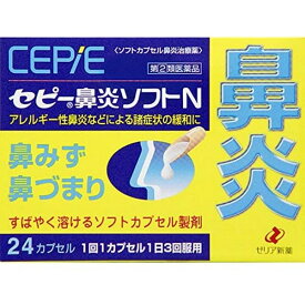 【指定第2類医薬品】《ゼリア新薬》 セピー 鼻炎 ソフトN 24カプセル
