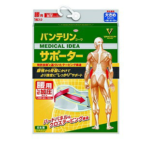 《興和新薬》バンテリンコーワ サポーター 腰用 しっかり加圧タイプ 大きめ(L)ブルーグレー