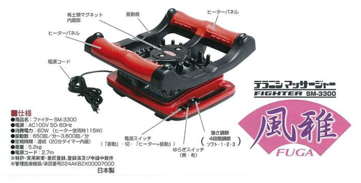 楽天市場】【ポイント10倍!!】テラニシ マッサージャー ファイターSM 