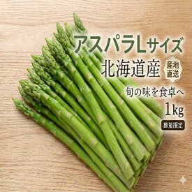 【予約商品】北海道産 夏アスパラ1kg7月下旬～発送 送料無料 贈答品 お中元 ギフト 産地直送 早朝収穫 ハウス栽培 アスパラ北海道 アスパラガス北海道 アスパラ Lサイズ