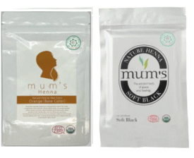 マムズヘナのオレンジ 1袋 とソフトブラック 1袋のお得なセットです。【追跡可能メール便送料無料】【T10】【SQ】