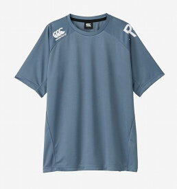 カンタベリー (Canterbury) ラグビー 半袖Tシャツ アールプラスフレックスクールコントロールティーシャツ ユニセックス (24ss) ブルーグレー RP34084-20