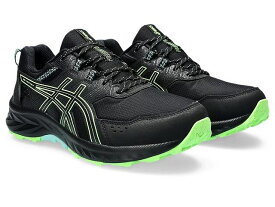 アシックス(asics) トレイルシューズ GEL-VENTURE 9 WATERPROOF 防水 ウォータープルーフ メンズ スタンダードラスト (24ss) ブラック Black/Illuminate Green 1011B705-002