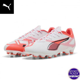 プーマ(puma) サッカースパイク Ultra 5 Pro HG/AG ウルトラ シューズ (25ss) White-Black-Glowing Red 10833701