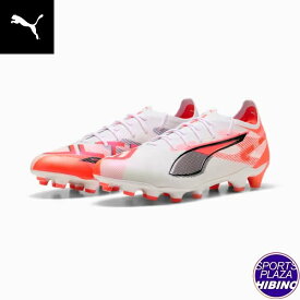 プーマ(puma) サッカースパイク Ultra 5 Ultimate HG ウルトラ アルティメット シューズ (25ss) PUMA White-PUMA Black-Glowing Red 10834101