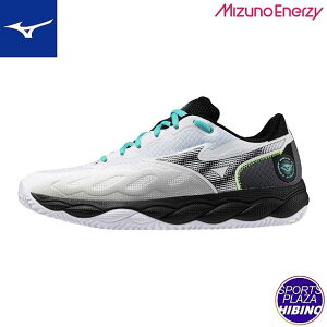 ミズノ(mizuno) テニスシューズ WAVE ENFORCE COURT WIDE OC ウエーブエンフォースコート (24aw) クレー・砂入り人工芝コート用 ホワイト×ブラック 61GB243109【SS2509】