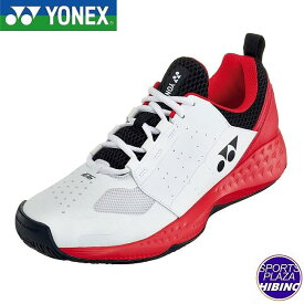 ヨネックス(yonex) テニスシューズ パワークッション 106 (24ss) クレー・砂入り人工芝コート用 ホワイト×レッド SHT106-114【SS2603】