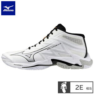 �~�Y�m(mizuno) �o���[�{�[���V���[�Y WAVE LIGHTNING ELITE MID �E�G�[�u���C�g�j���O �V���[�Y (26ss) �z���C�g×�u���b�N V1GA260551