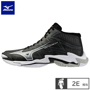 �~�Y�m(mizuno) �o���[�{�[���V���[�Y WAVE LIGHTNING ELITE MID �E�G�[�u���C�g�j���O �V���[�Y (26ss) �u���b�N×�z���C�g V1GA260552