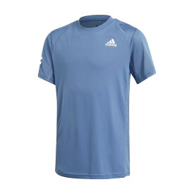 アディダス(adidas) テニスウエア シャツ 3ストライプス 半袖Tシャツ CLUB TENNIS 3-STRIPES TEE ジュニア クルーブルー/ホワイト JLO62-GK8178【SS251250】
