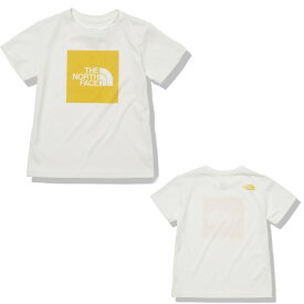 ノースフェイス (THE NORTH FACE) Tシャツ ショートスリーブカラードスクエアロゴティー S/S Colored Square Logo Tee ジュニア キッズ（22ss) ホワイト×サミットゴールド NTJ32252-WS【SS2406】