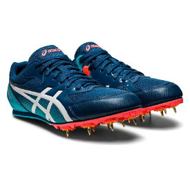 アシックス(asics) 陸上 スパイク EFFORT 13 トラック競技全般 ユニセックス (23ss) MAKO BLUE/WHITE ラスト標準 種目全般 1093A167-401【SS2406】