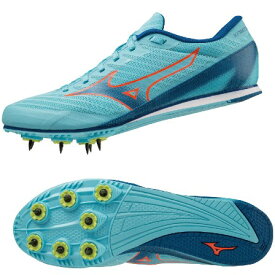 ミズノ（mizuno）陸上 スパイクシューズ エックスファースト 2 (23ss) ターコイズ×コーラル×ブルー 2E相当 U1GA233001【SS251250】