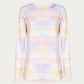 オークリー (OAKLEY) 長袖Tシャツ Radiant Evofree Prompt L/S Tee 6.0 レディース (23aw) ホワイト White Print FOA500656-186【mkd】【OUTsale】【SS2406】