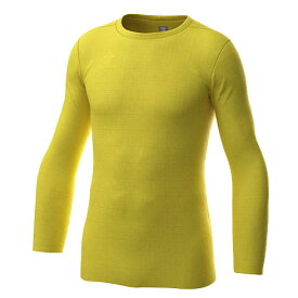 【クロネコゆうパケットOK】ヒュンメル(hummel) サッカー アンダーウエア あったか丸首インナーシャツ 男性用 長袖 下着 クルーネック メンズ (23aw) イエロー HAP5157C-301【SCsale】【SS2512】