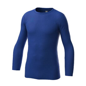 【クロネコゆうパケットOK】ヒュンメル(hummel) サッカー アンダーウエア あったか丸首インナーシャツ 男性用 長袖 下着 クルーネック メンズ (23aw) ディープブルー HAP5157C-669【SCsale】【SS2512】