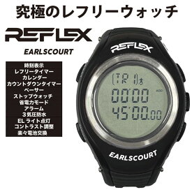 アールズコート（Earls Court） レフリーウォッチ REFLEX 腕時計 アクセサリー サッカー フットサル 多機能 高性能 時計 審判用 ブラック EC-R008
