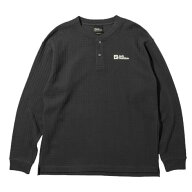 ジャックウルフスキン (jackwolfskin) アウトドアウエア 長袖 ワッフルヘンリー ロングスリーブ Tシャツ …